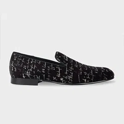 Paul Smith Black 'notebook Writing' 'rudyard' Loafers