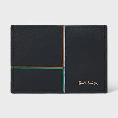 Paul Smith Black Panelled Leather Card Holder