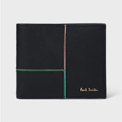 Paul Smith Black Panelled Leather Compact Billfold Wallet