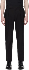 PAUL SMITH BLACK PLEATED TROUSERS