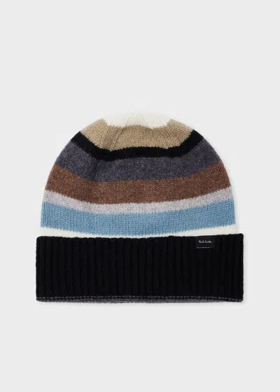 Paul Smith Black 'seasonal Stripe' Beanie