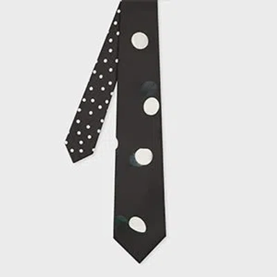 Paul Smith Black 'shadow' Polka Dot Tie