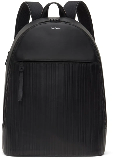 Paul Smith Black Shadow Stripe Backpack In 79 Blacks