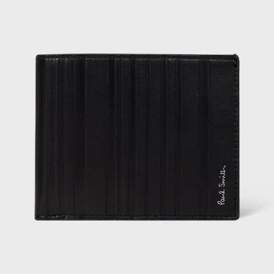 Paul Smith Black Shadow Stripe Billfold Wallet In 79
