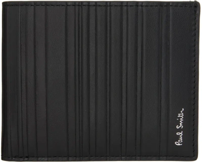 Paul Smith Black Shadow Stripe Wallet In 79 Blacks