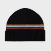 Paul Smith Stripe Detailing Beanie In Black