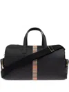 Paul Smith Black Signature Stripe Duffle Bag In Black