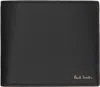 Paul Smith Black Signature Stripe Interior Billfold Coin Wallet In 79 Black