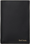 Paul Smith Black Signature Stripe Interior Leather Passport Holder In 79 Blacks