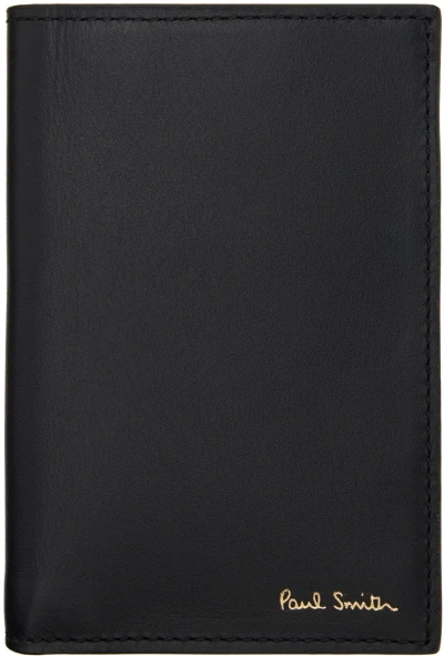 Paul Smith Black 'signature Stripe' Interior Card Holder In 79 Blacks