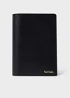Paul Smith Black 'signature Stripe' Interior Leather Passport Cover