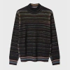 Paul Smith High-neck Striped Sweater In Multi