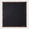Paul Smith Black 'signature Stripe' Silk Pocket Square In Black
