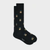 Paul Smith Black 'signature Stripe' Square Socks In Black