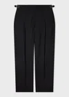 Paul Smith Black Single-pleat Wool-mohair Evening Trousers In Black