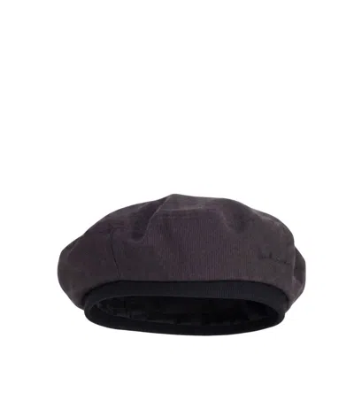 Paul Smith Black Solid Beret Hat