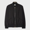 Paul Smith Black 'storm System' Wool Bomber Jacket