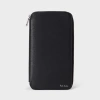 Paul Smith Black Grained Leather Contrast Interior Zip Wallet