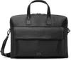Paul Smith Black Straw-grain Embossed Leather Folio Briefcase In 79 Black