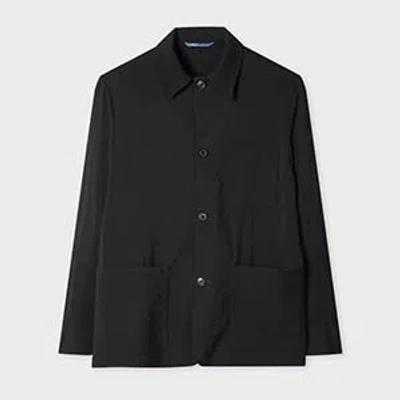 Paul Smith Black Stretch-wool Seersucker Work Jacket