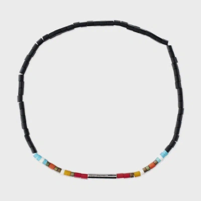 Paul Smith Black Stripe Flat Bead Bracelet