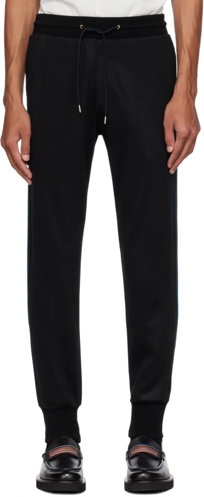 Paul Smith Black Stripe Sweatpants In 79 Blacks
