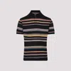 Paul Smith Black 'signature Stripe' Cotton-piqué Polo Shirt In Multi