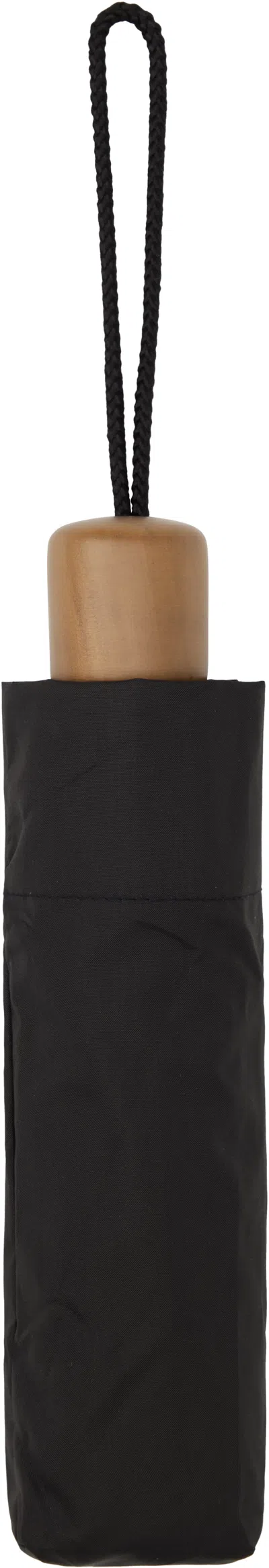Paul Smith Black Telescopic Signature Stripe Umbrella In 92a Multicolour