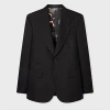 Paul Smith Black Textured Wool-lyocell Blazer In Black