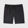 Paul Smith Black 'shadow Stripe' Long Swim Shorts In Black