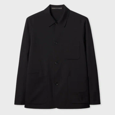 Paul Smith Black Two-ply Hopsack Wool Work Jacket