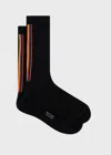Paul Smith Black Vertical 'artist Stripe' Socks In Black