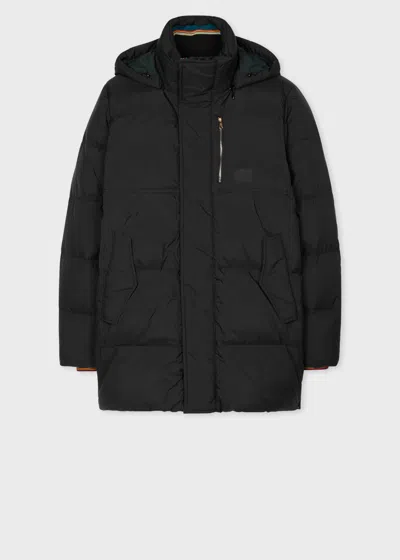 Paul Smith Black Water Repellent Mid-length Down Coat
