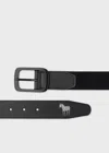 Paul Smith Black Webbing Belt With Zebra Tip In Black