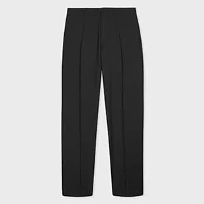 Paul Smith Black Wool-mohair Pleated Trousers