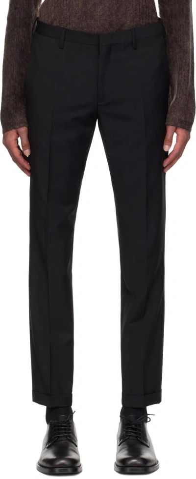 Paul Smith Black Wool Mohair Trousers In 79 Blacks