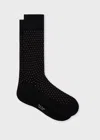Paul Smith Black Wool Polka Dot Socks In Black