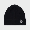 Paul Smith Black Zebra Logo Wool Beanie In Black