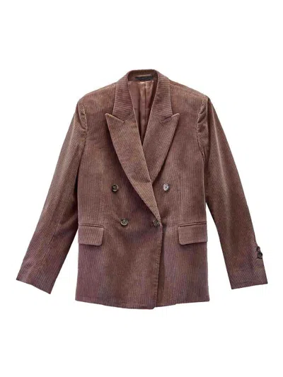 Paul Smith Jacket In Brown