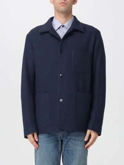Paul Smith Patch-pocket Shirt Jacket In Blue