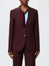 Paul Smith Women's A Suit To Travel In - Burgundy Wool Two-button Blazer Red In Burgundy