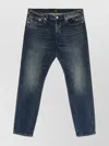Paul Smith Bleach Wash Tapered Leg Denim Jeans In Blue