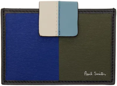 Paul Smith Blue & Black Press-stud Wallet In 41 Blues