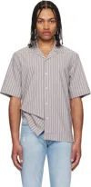 PAUL SMITH BLUE & GRAY SHORT SLEEVE REGULAR FIT SHIRT