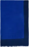 Paul Smith Blue & Green Color Block Scarf In 47 Blues