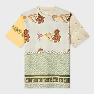 Paul Smith Blue And Yellow Multi Textile Mix-up T-shirt