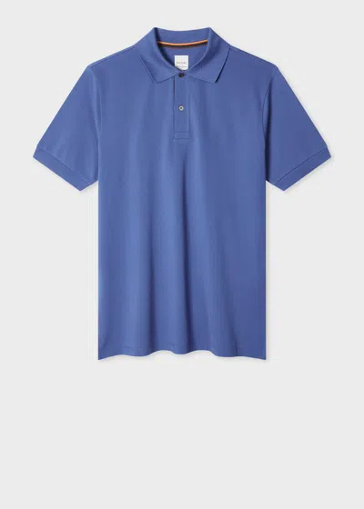 Paul Smith Blue 'artist Stripe' Placket Polo Shirt