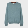 Paul Smith Blue Cashmere Crew Neck Sweater In Blue