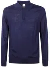 Paul Smith Mens Sweater Ls Polo In Blue