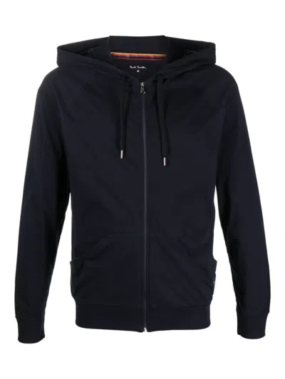 PAUL SMITH BLUE COTTON HOODIE